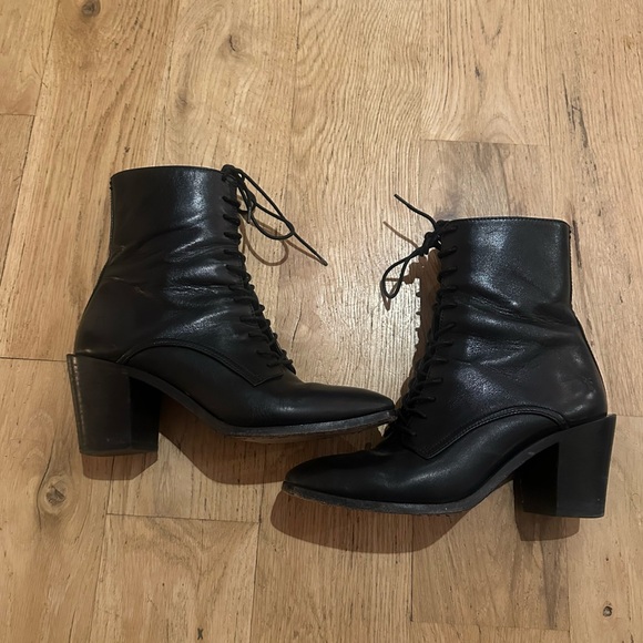 Frye Laced Black Boots - Picture 3 of 8